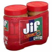 Jif Creamy Peanut Butter, 40 oz. (2 Count) –  7g (7% DV)  of Protein per Serving, Smooth, Creamy Texture – No Stir Peanut Butter