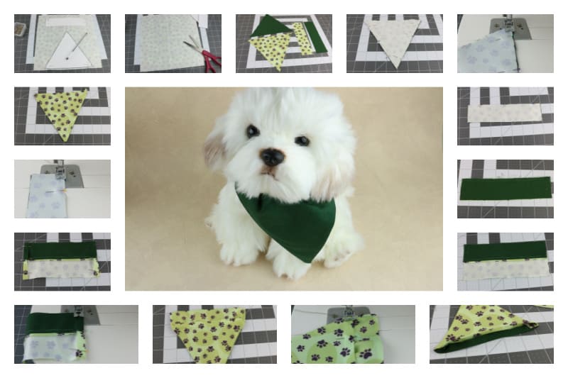 step by step photos to make a dog bandana