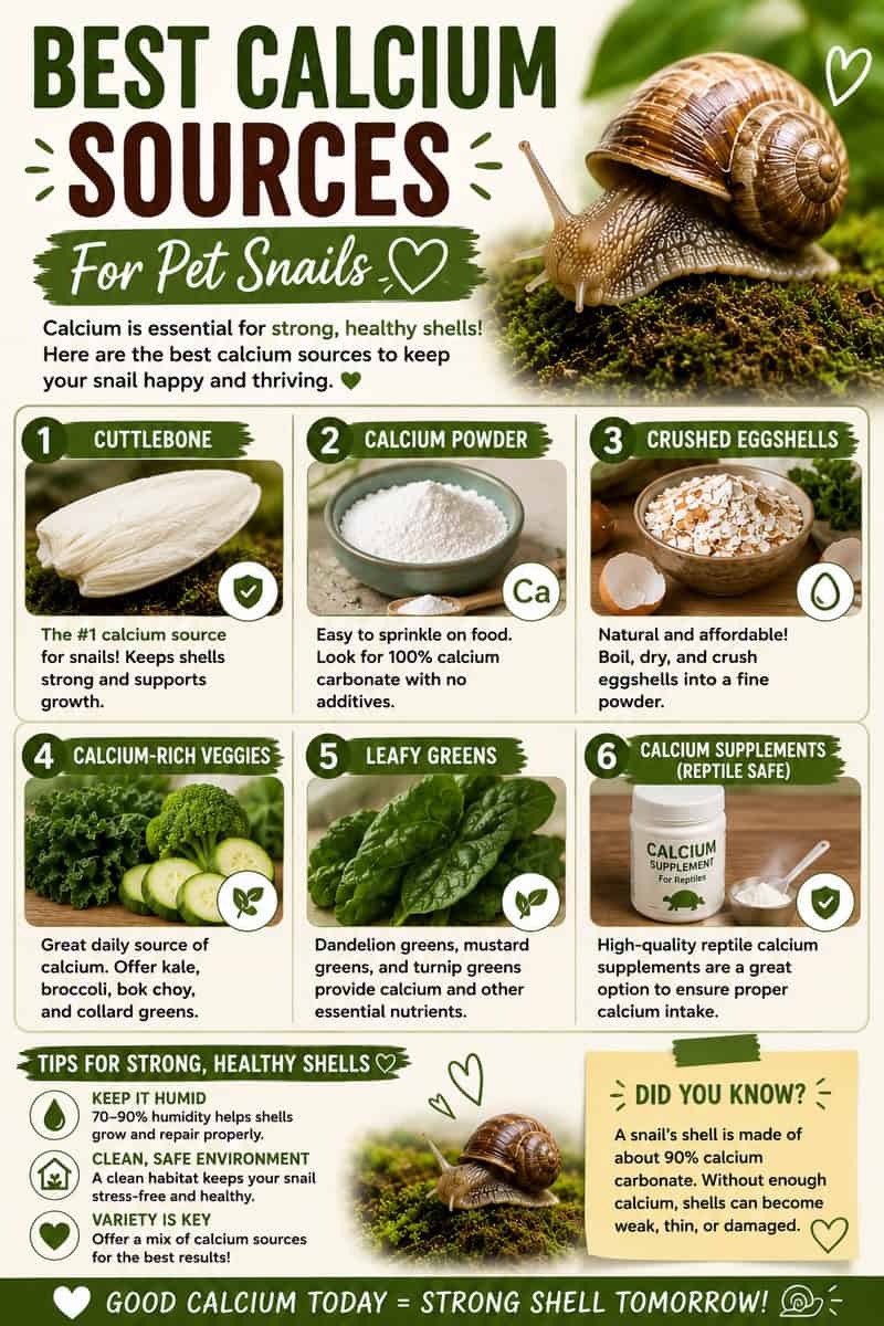 Best calcium sources for snails