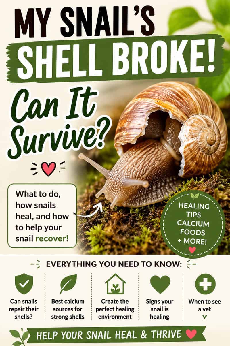 My snail shell broke what to do