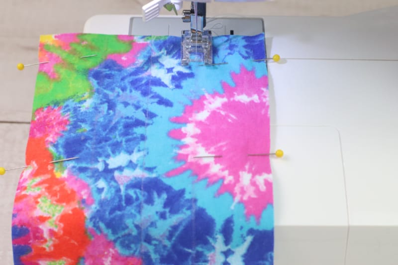 sewing fabric with a sewing machine