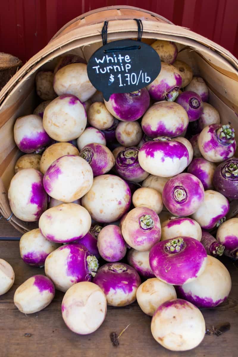 turnips in a basket