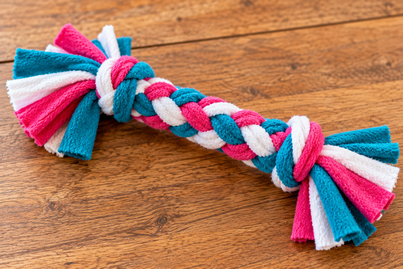 Colorful Braided Fleece Dog Toy