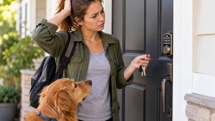 Confused Pet Sitter at the Door