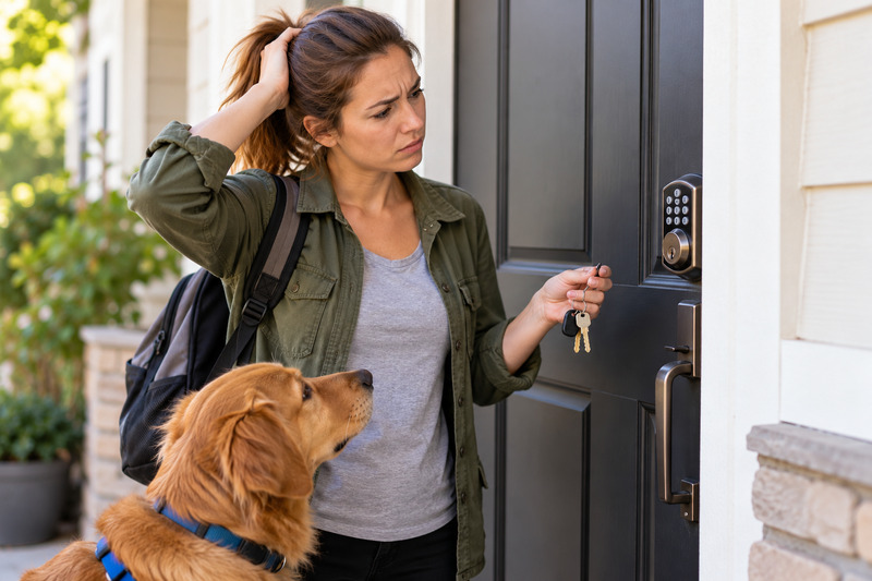 Confused Pet Sitter at the Door