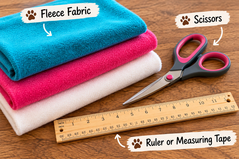 DIY Fleece Dog Toy Materials