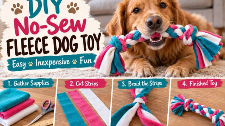 How to Make a No-Sew Fleece Dog Toy